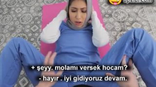 Yogada Çekingen Davranan Müşteriyi Amına Yaslayıp Kışkırttı