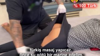 Amcasını Yetersiz Bulduğu Karısını Masajda Sikip Gevşetti